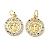 Holy Virgin Theme Brass Cubic Zirconia Pendants KK-L253-32G-06-1