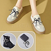 4Pcs 2 Styles Bowknot Resin Imitation Pearl Shoe Charms FIND-GA0005-03B-6