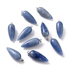 Dyed & Heated Natural Blue Aventurine Pointed Pendants G-F705-01U-P-1