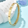Hollow Heart 304 Stainless Steel Bangles for Women BJEW-Z092-11G-2