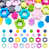 30Pcs 30 Styles Flower Silicone Focal Beads SIL-TA0001-83-1