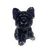Cute Dog Blue Goldstone Display Decorations DJEW-PW0014-07C-1
