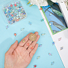 100Pcs 10 Styles Star Glass Connector Charms PALLOY-HY00074-3