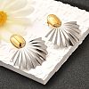 304 Stainless Steel Two Tone Stud Earrings EJEW-F355-04GP-05-4