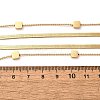 304 Stainless Steel Square Double Layered Necklaces for Women NJEW-U031-06G-6