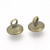 Brass Bead Cap Pendant Bails X-KK-R015-116AB-2