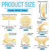 14Pcs 7 Styles Brass Filigree Big Pendants KKC-TA0001-06-3