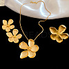 Alloy & Brass Pendant Necklace & Stud Earrings & Ring Sets for Women WG98584-01-1