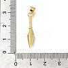 Rack Plating Brass Micro Pave Cubic Zirconia Pendants KK-Z086-63G-02-3