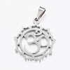 Non-Tarnish 304 Stainless Steel Yoga Pendants LS-STAS-I074-04P-1