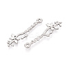 304 Stainless Steel Branch with Leaf Pendants STAS-T067-45P-2