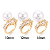 Flower Brass Micro Pave Cubic Zirconia Cup Peg Ring Settings KK-N274-01G-4