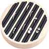 6-Slot Wood Finger Ring Display Plate EDIS-WH0012-09A-1