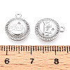 Brass Micro Pave Clear Cubic Zirconia Charms KK-N267-15P-3