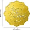 Plastic Self Adhesive Gold Foil Embossed Stickers DIY-WH0211-184-2