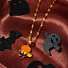 Halloween Stainless Steel Enamel Pendant Necklaces HG2651-4