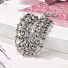 304 Stainless Steel Ball Rings Link Bracelets for Women BJEW-F488-17P-3