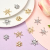 3Pcs 3 Styles Brass Pave Clear Cubic Zirconia Pendants KK-YW0003-79G-5