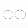 Brass Hoop Earrings X-KK-T032-005G-1