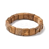 Natural Picture Jasper Beads Stretch Bracelets for Women Men BJEW-C097-06-02-2