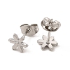 Non-Tarnish 304 Stainless Steel Snowflake Stud Earrings for Women LS-EJEW-I281-34P-2