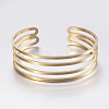 Hollow Ion Plating(IP) 304 Stainless Steel Wide Band Cuff Bangles BJEW-H565-01G-2