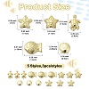 15Pcs 5 Styles Rack Plating Alloy Beads FIND-YW0006-09-2