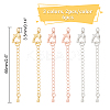 6Pcs 3 Colors Brass Chain Extender KK-NB0003-14-2
