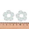 Flower Theme Printed Acrylic Pendants OACR-T028-06B-3
