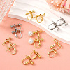 18Pcs 3 Colors Brass Clip-on Earring Findings KK-SC0006-61B-5