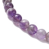7Pcs 7 Style Natural Mixed Gemstone & Alloy Saint Benedict Beaded Strech Bracelets Set for Women BJEW-JB09346-4