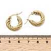 304 Stainless Steel Twist Ring Hoop Earrings EJEW-Z146-01G-01-3