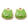 Golden Plated Alloy Charms ENAM-L042-01G-07-2
