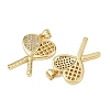 Brass Micro Pave Cubic Zirconia Pendants KK-S526-10G-B-2