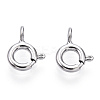 Rhodium Plated 925 Sterling Silver Spring Ring Clasps LS-STER-T004-81A-P-2