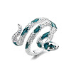 Snake Brass Finger Rings LS-BOHO-PW0001-015C-1