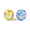 Sports UV Plating Opaque Acrylic Beads PACR-N016-03-2