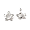 304 Stainlee Steel with Plastic Pearl Studs Earring EJEW-Z045-07P-1