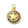 Brass Micro Pave Colorful Cubic Zirconia Pendants KK-H475-19G-08-1
