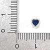925 Sterling Silver Cubic Zirconia Heart Beads STER-F060-03S-02-3