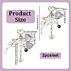 2Pcs ABS Plastic Imitation Pearl & Acrylic & Alloy Pendant Decorations KEYC-NB00029-2
