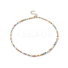 Natural Pearl & Glass Beaded Necklace for Women NJEW-JN04241-1