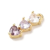 Brass Cubic Zirconia Pendants LS-KK-G499-07G-04-2