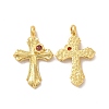Rack Plating Eco-Friendly Brass Micro Pave Cubic Zirconia Pendants KK-A177-30G-1