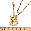 201 Stainless Steel Hollow Guitar Pendant Box Chain Necklaces LS-NJEW-M086-03G-3