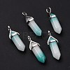 Natural White Jade Pointed Pendants G-K329-31P-2