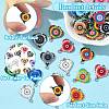 44Pcs 22 Colors Alloy Enamel Connector Charms ENAM-CJ0006-64-3