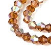 AB Color Plated Transparent Glass Beads Strands GLAA-G127-01-01I-4