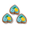 Handmade Heart Lampwork Beads Strands LAMP-P069-04A-05-2