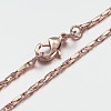 Brass Chain Necklaces MAK-F013-01RG-2